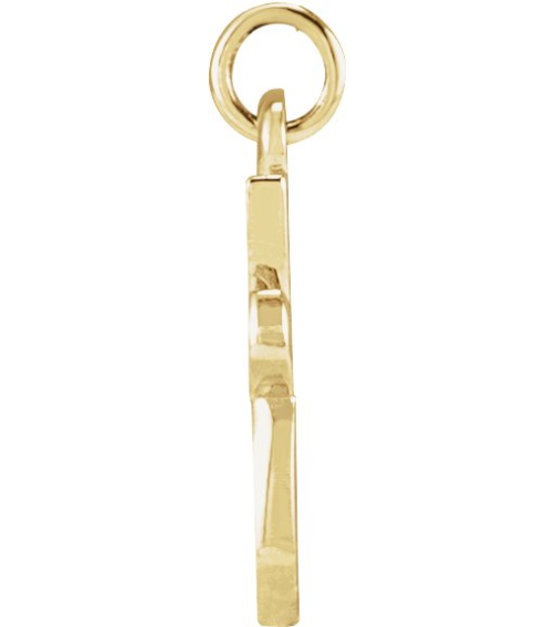 88516 Pendant 14K Yellow Initial Q 11.5 X 6.1 Mm Polished Petite Initial Pendant