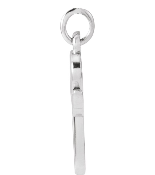 88516 Pendant Sterling Silver Initial P 11.5 X 6.75 Mm Polished Petite Initial Pendant