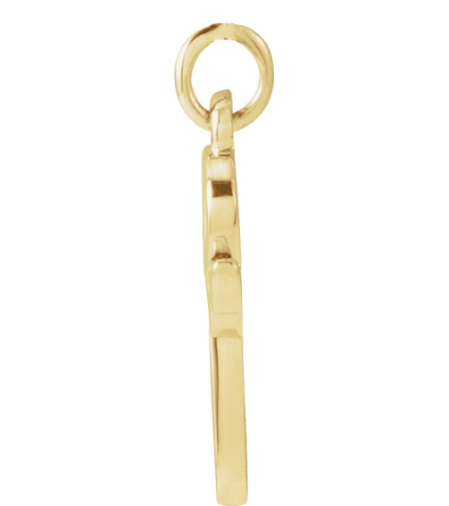 88516 Pendant 14K Yellow Initial P 11.5 X 6.75 Mm Polished Petite Initial Pendant