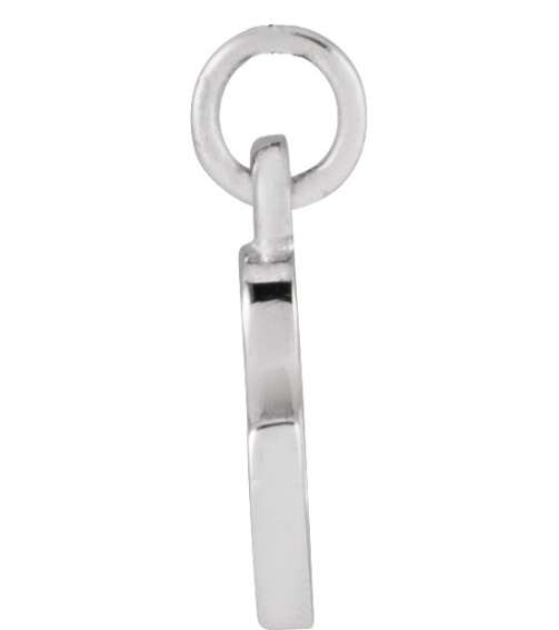 88516 Pendant Platinum Initial C 7.9 X 6 Mm Polished Petite Initial Pendant