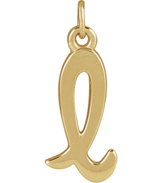 88516 Pendant 14K Yellow Initial L 12.25 X 5.65 Mm Polished Petite Initial Pendant