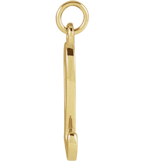 88516 Pendant 14K Yellow Initial L 12.25 X 5.65 Mm Polished Petite Initial Pendant