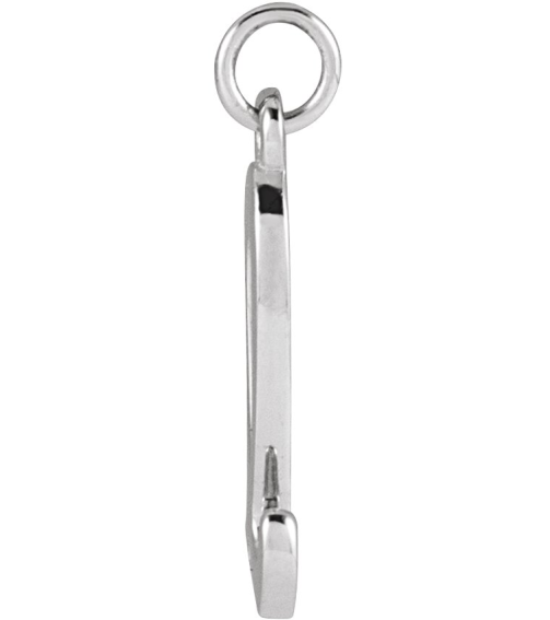 88516 Pendant Sterling Silver Initial L 12.25 X 5.65 Mm Polished Petite Initial Pendant