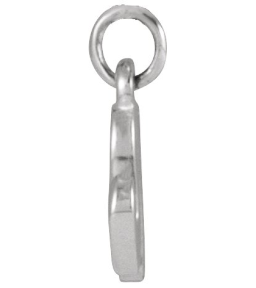 88516 Pendant 14K White Initial N 7.75 X 6.95 Mm Polished Petite Initial Pendant