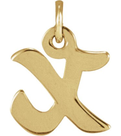 88516 Pendant 14K Yellow Initial X 7.65 X 7.1 Mm Polished Petite Initial Pendant