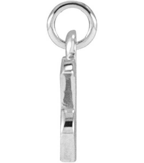 88516 Pendant 14K White Initial X 7.65 X 7.1 Mm Polished Petite Initial Pendant