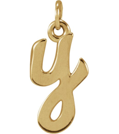 88516 Pendant 14K Yellow Initial Y 11.2 X 5.8 Mm Polished Petite Initial Pendant