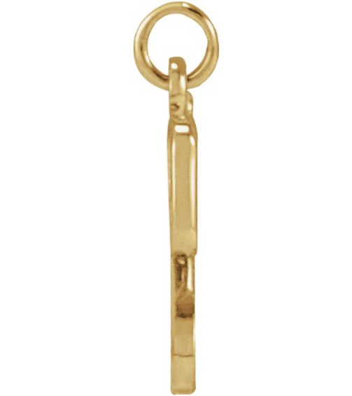 88516 Pendant 14K Yellow Initial Y 11.2 X 5.8 Mm Polished Petite Initial Pendant