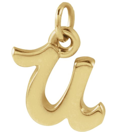 88516 Pendant 14K Yellow Initial U 7.45 X 7.25 Mm Polished Petite Initial Pendant