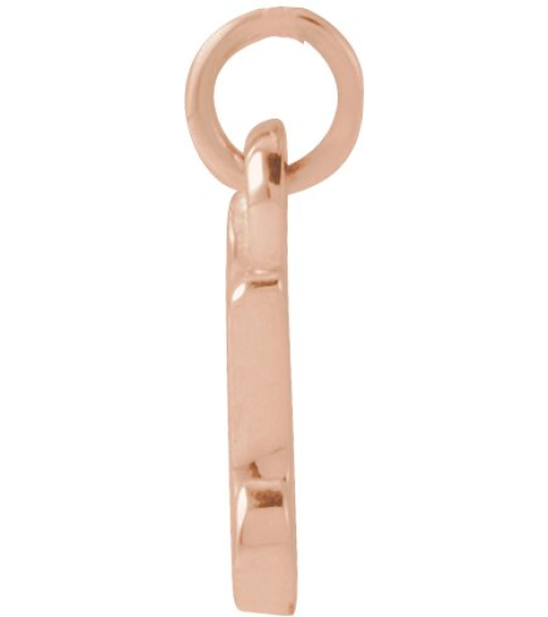 88516 Pendant 14K Rose Initial U 7.45 X 7.25 Mm Polished Petite Initial Pendant