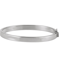 Brc940 Sterling Silver 6 Mm 7 In Polished Tube Hinged Bangle Bracelet