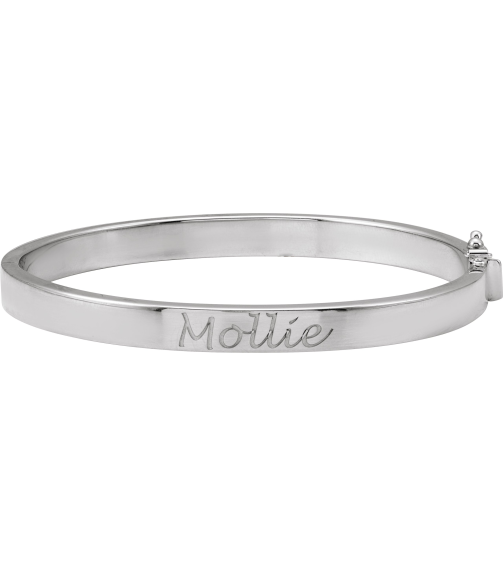 Brc940 Sterling Silver 6 Mm 7 In Polished Tube Hinged Bangle Bracelet