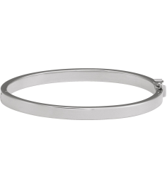Brc940 Sterling Silver 5 Mm 7 In Polished Tube Hinged Bangle Bracelet