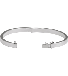 Brc940 Sterling Silver 5 Mm 7 In Polished Tube Hinged Bangle Bracelet