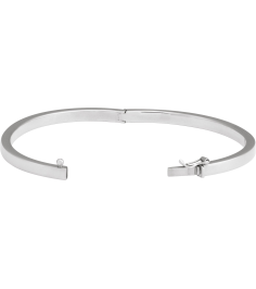 Brc940 Sterling Silver 4 Mm 7 In Polished Tube Hinged Bangle Bracelet