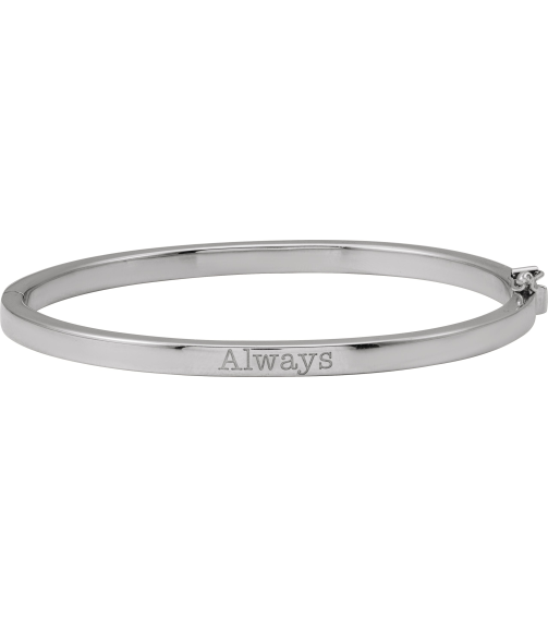 Brc940 Sterling Silver 4 Mm 7 In Polished Tube Hinged Bangle Bracelet