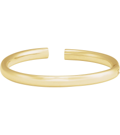 Brc941 14K Yellow 6 Mm 7 In Polished Hinged Cuff Bracelet