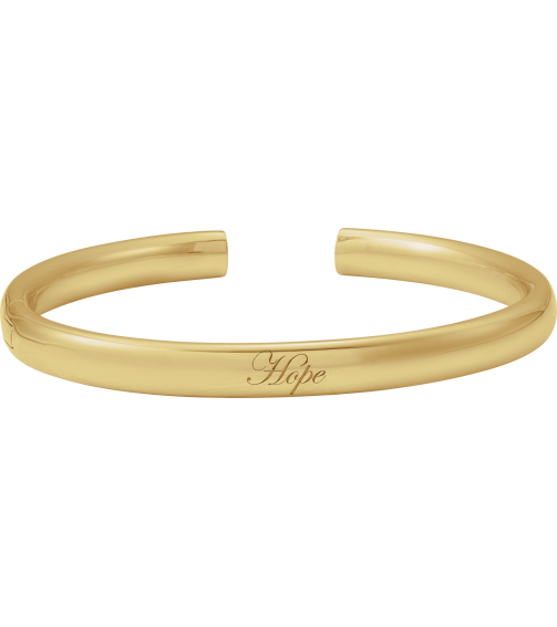 Brc941 14K Yellow 6 Mm 7 In Polished Hinged Cuff Bracelet