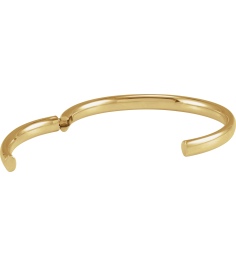 Brc941 14K Yellow 6 Mm 7 In Polished Hinged Cuff Bracelet