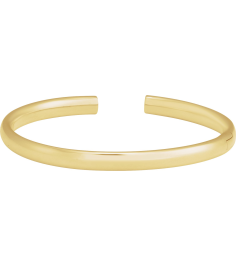 Brc941 14K Yellow 5 Mm 7 In Polished Hinged Cuff Bracelet