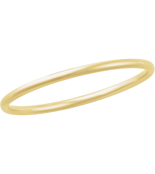 Brc942 14K Yellow 4 Mm 7 34 In Polished Bangle Bracelet
