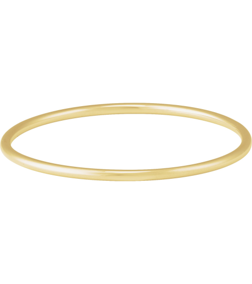 Brc942 14K Yellow 3 Mm 7 12 In Polished Bangle Bracelet