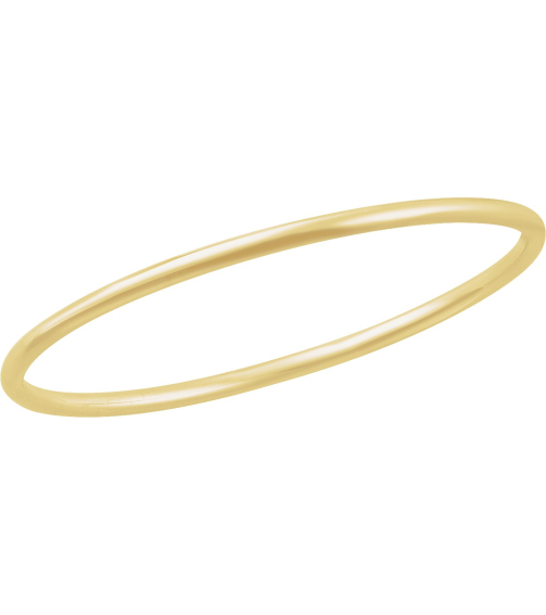 Brc942 14K Yellow 3 Mm 7 12 In Polished Bangle Bracelet