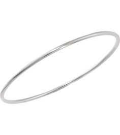 Brc942 14K White 2 Mm 7 12 In Polished Bangle Bracelet