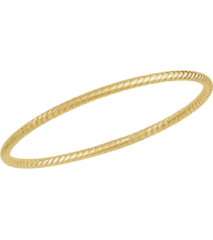 Brc943 14K Yellow 3 Mm 7 12 In Polished Twisted Bangle Bracelet