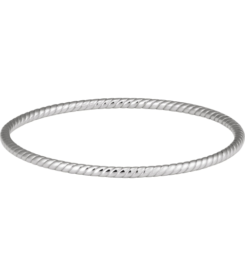 Brc943 Sterling Silver 3 Mm 7 12 In Polished Twisted Bangle Bracelet