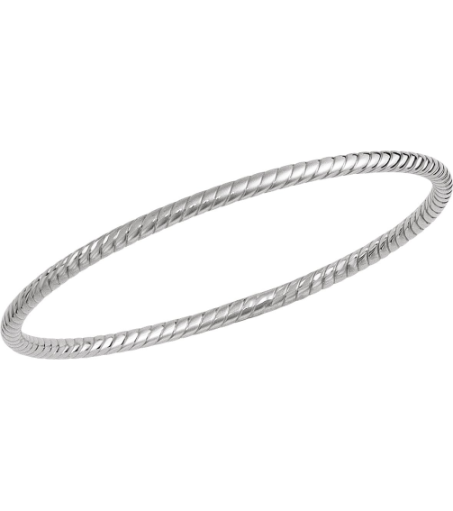 Brc943 Sterling Silver 3 Mm 7 12 In Polished Twisted Bangle Bracelet