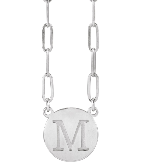 88477 Necklace Sterling Silver 10 X 10 Mm 16 In Polished Engravable Disc Necklace