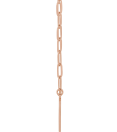 88477 Necklace 14K Rose 15 X 15 Mm 16 In Polished Engravable Disc Necklace