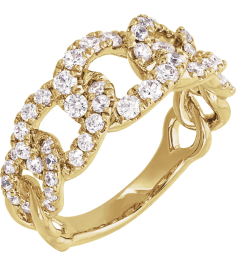 689052 Ring Set 14K Yellow Lab-Grown Diamond Round 2.1 Mm Lab-Grown Diamond Polished 1 Ctw Lab-Grown Diamond Ring