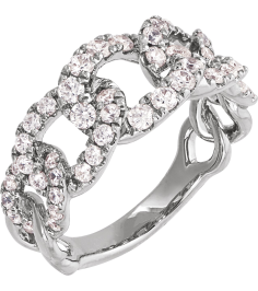 689052 Ring Set 14K White Lab-Grown Diamond Round 2.1 Mm Lab-Grown Diamond Polished 1 Ctw Lab-Grown Diamond Ring