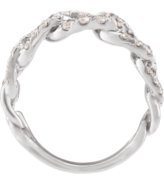 689052 Ring Set 14K White Lab-Grown Diamond Round 2.1 Mm Lab-Grown Diamond Polished 1 Ctw Lab-Grown Diamond Ring