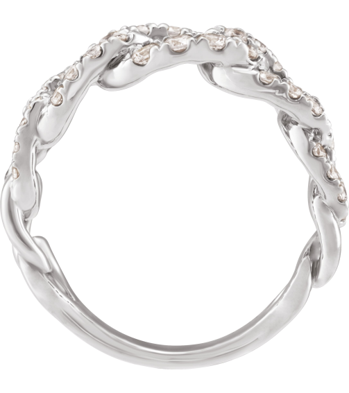 689052 Ring Set 14K White Lab-Grown Diamond Round 2.1 Mm Lab-Grown Diamond Polished 1 Ctw Lab-Grown Diamond Ring