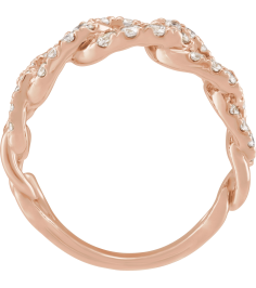 689052 Ring Set 14K Rose Lab-Grown Diamond Round 2.1 Mm Lab-Grown Diamond Polished 1 Ctw Lab-Grown Diamond Ring