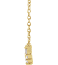 689048 Necklace Set 14K Yellow Round Lab-Grown Diamond 3.2Mm 13 Ctw Si1-Si2, G-H 18 In Polished 13 Ctw Lab-Grown Diamond Graduated Necklace