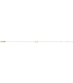 Brc932 Bracelet 14K Yellow Set Natural Diamond Round 11.38 X 7.57 Mm 6 12-7 12 In I1, G-H Polished .04 Ctw Natural Diamond Crescent Moon Bracelet