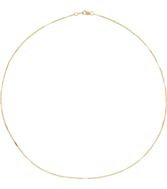 Ch1242 14K Yellow Gold Filled Cable 1.1 Mm 18 In Lobster Clasp Polished Dapped Cable Chain