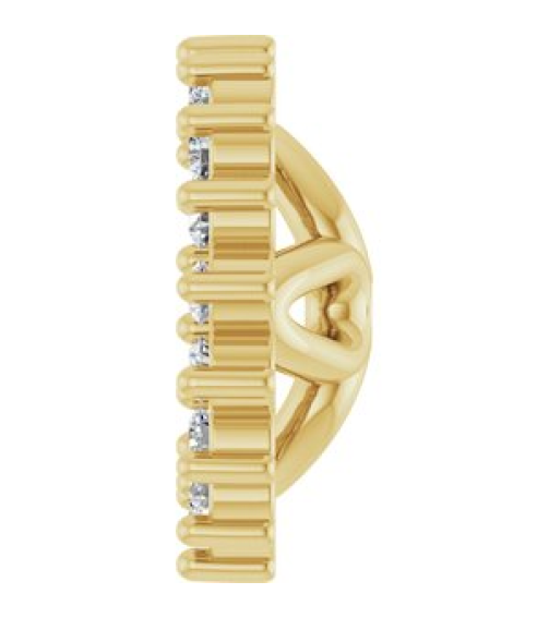 88505 Set 14K Yellow 5 Mm Pair Polished 18 Ctw Natural Diamond Earring Jackets