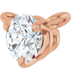 88519 Necklace Center Set 14K Rose Round Natural Diamond 3.5Mm 16 Ct I1, G-H Polished 16 Ct Natural Diamond 3-Prong Necklace Center