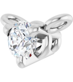 88519 Necklace Center Set Platinum Round Natural Diamond 2.5Mm 0.06 Ct Si2-Si3, G-H Polished .06 Ct Natural Diamond 3-Prong Necklace Center