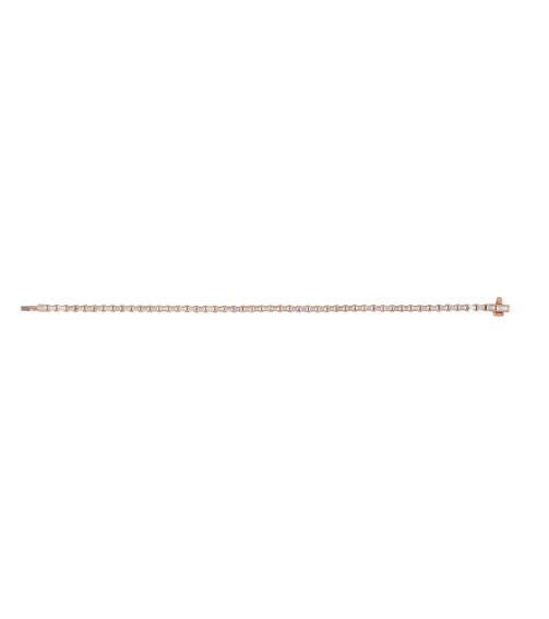 Brc952 Bracelet Set 14K Rose Emerald Lab-Grown Diamond 3 X 2.1Mm 5 Ctw Si, G-H 7 In Polished 5 Ctw Lab-Grown Diamond Line Bracelet