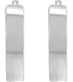 689088 Earring Sterling Silver 23 Mm 6 Mm Pair Hinged Polished Hollow Flat Tube Hoop Earrings