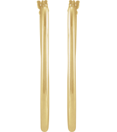 689089 Earring 14K Yellow 41.5 X 19 Mm 6 Mm Pair Catch Polished Hollow Elongated Oval Tube Hoop Earrings