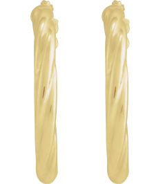 689090 Earring 14K Yellow 20 Mm 2.5 Mm Pair Catch Polished Hollow Twisted Hoop Earrings