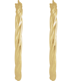689090 Earring 14K Yellow 30 Mm 2.5 Mm Pair Catch Polished Hollow Twisted Hoop Earrings