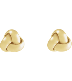 689094 Earring 14K Yellow 10 X 10 Mm Pair Friction Backs Included Polished Hollow Knot Earrings